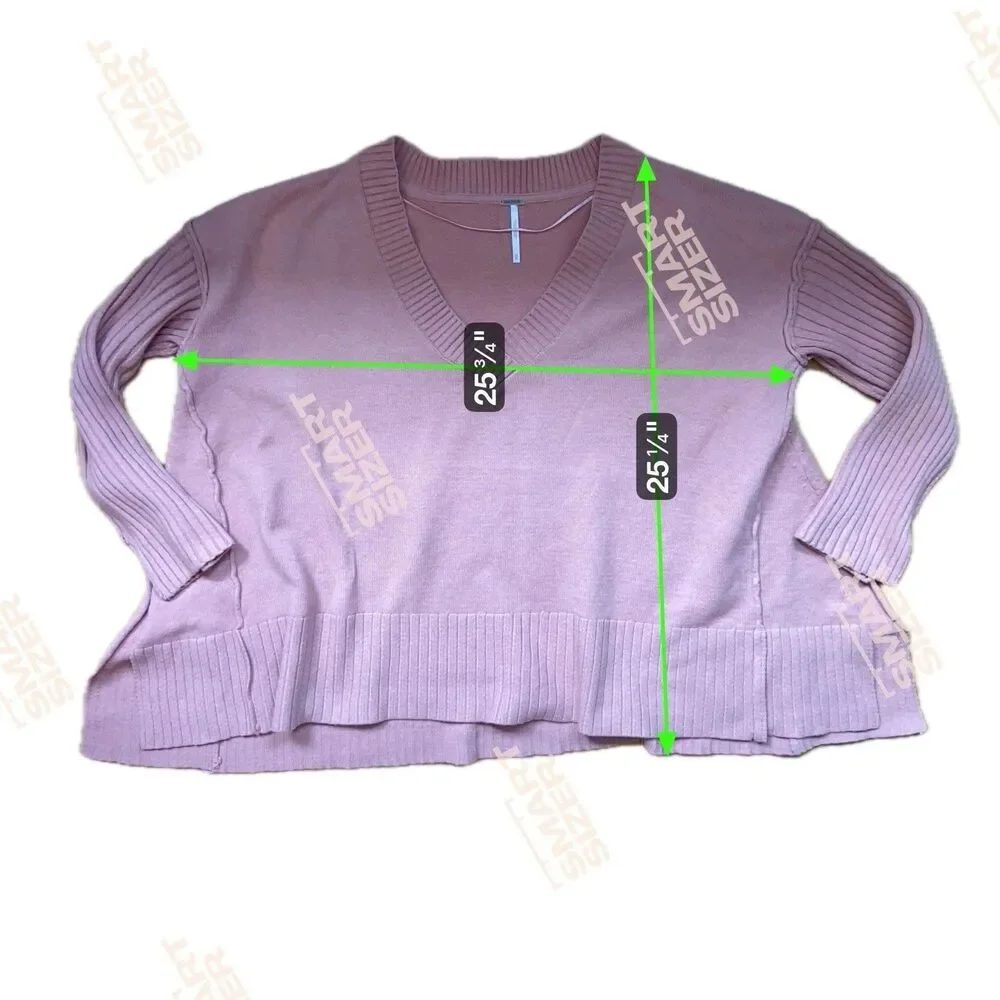 Free people Orion Oversized Tunic Sweater Size XS Rose Slouchy Boho Lagenlook‎